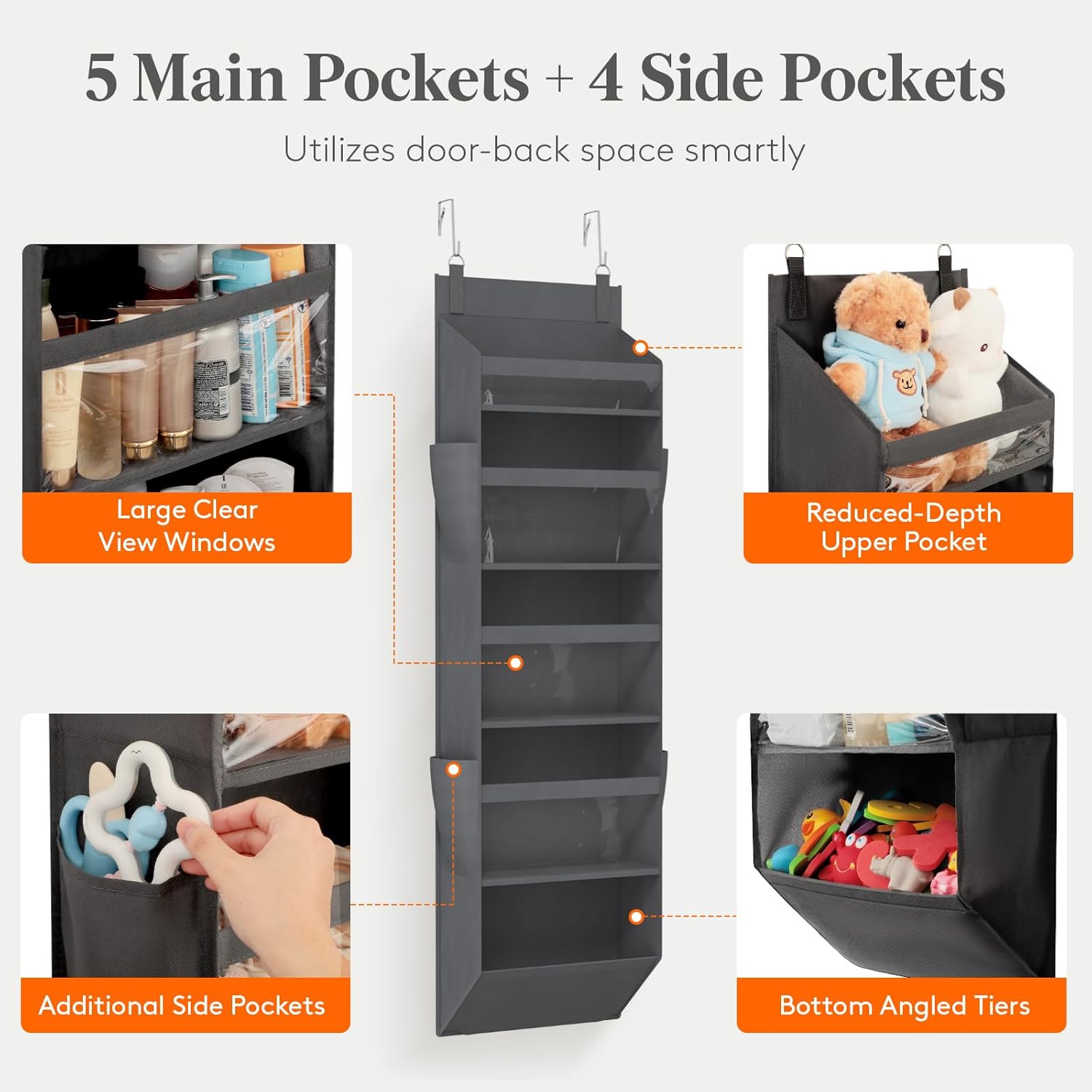 ClearView Overdoor Pocket Organizer Space-Saver