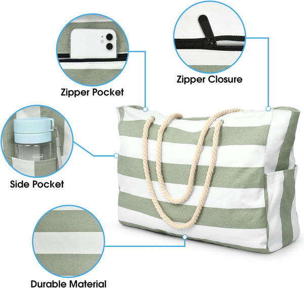 SunnyWave Large Waterproof Beach Tote